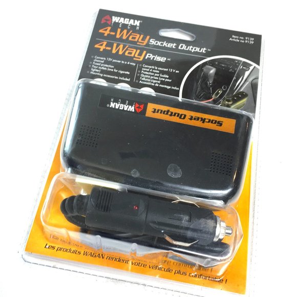 Wagan Tech 4-Way Auto 12V socket Splitter #9139 NWT - Picture 2 of 6